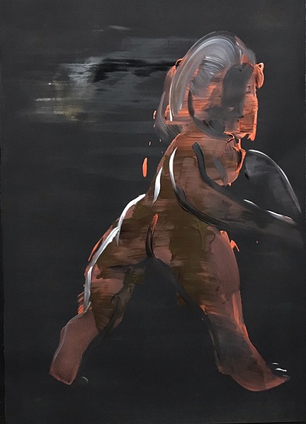 Untitled, 2019, Acrylic on Paper, 100x71cm